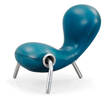 115. A Marc Newson 'blue neoprene Embryo Chair by Idée, Japan.