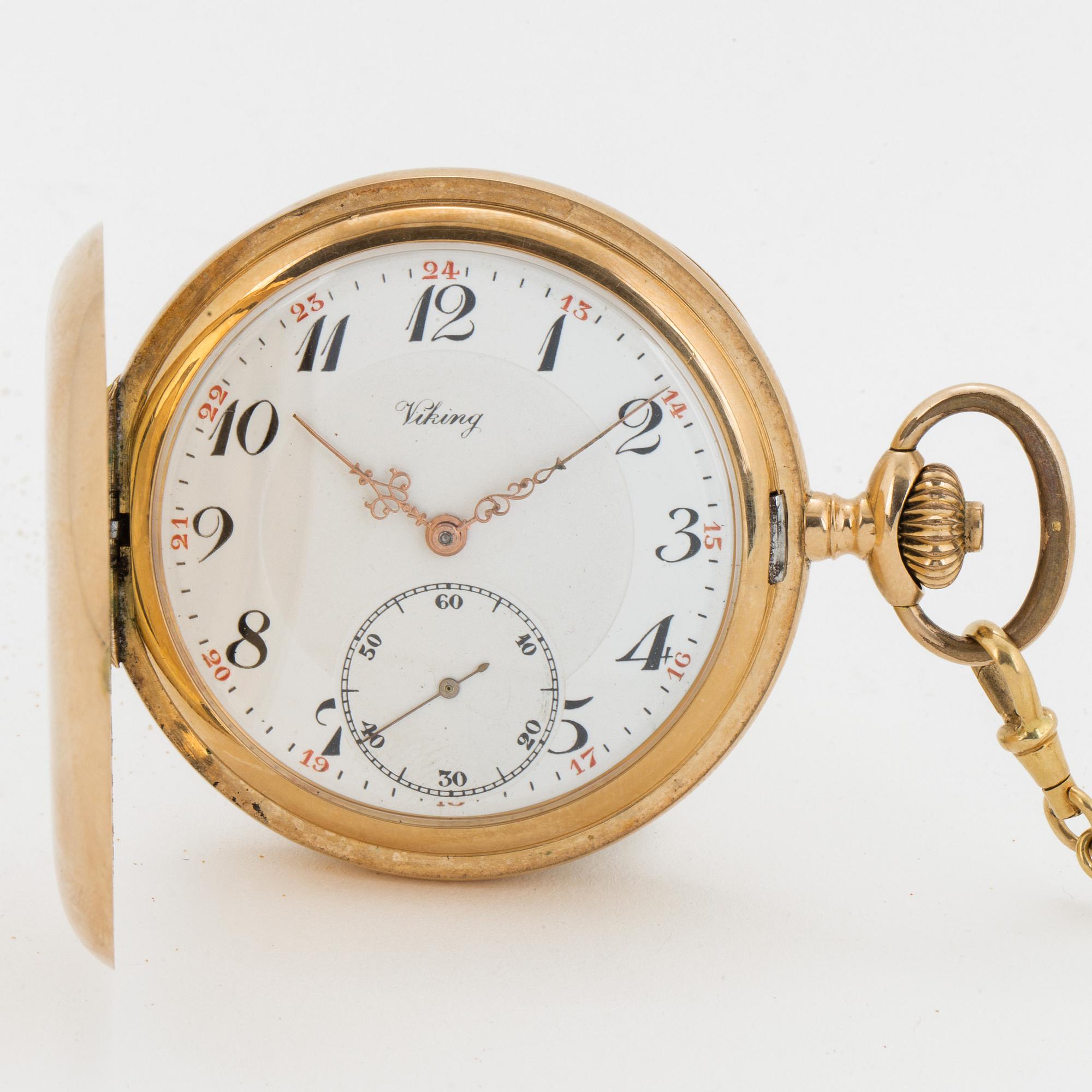 VIKING pocket watch hunter 50 mm. Bukowskis