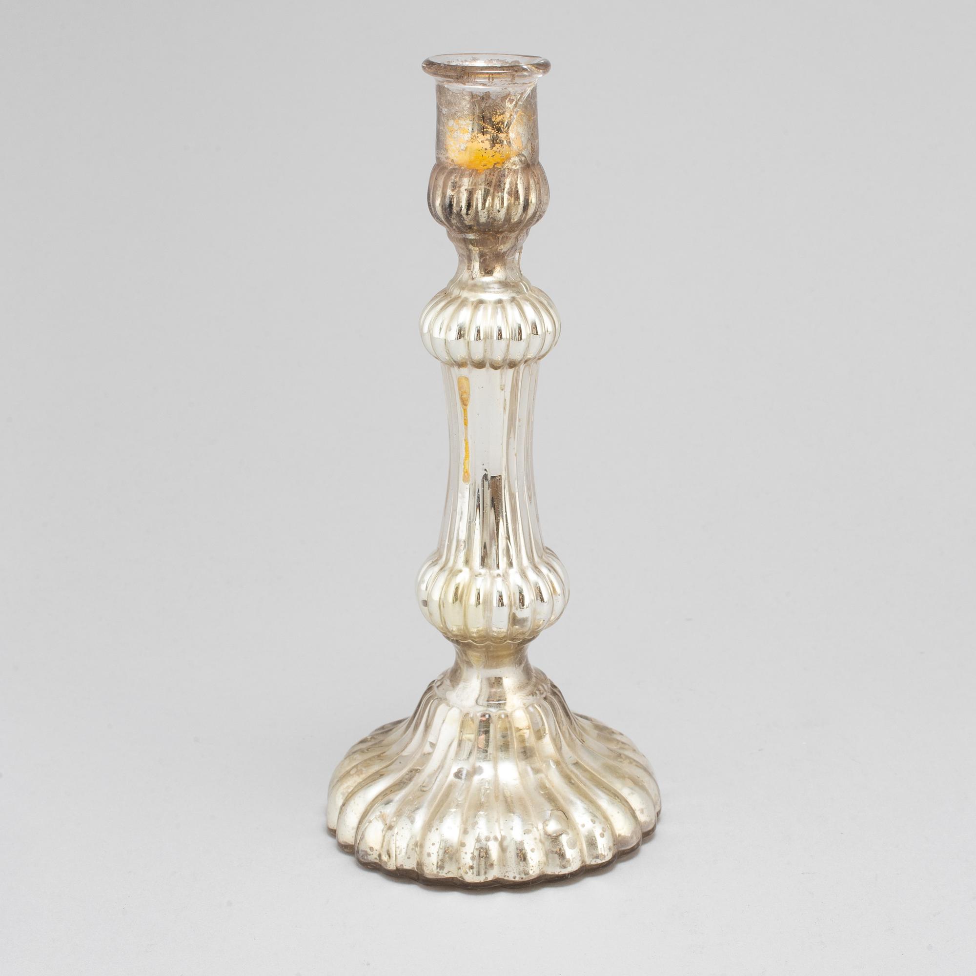 LJUSSTAKE, glas, 1800-tal.