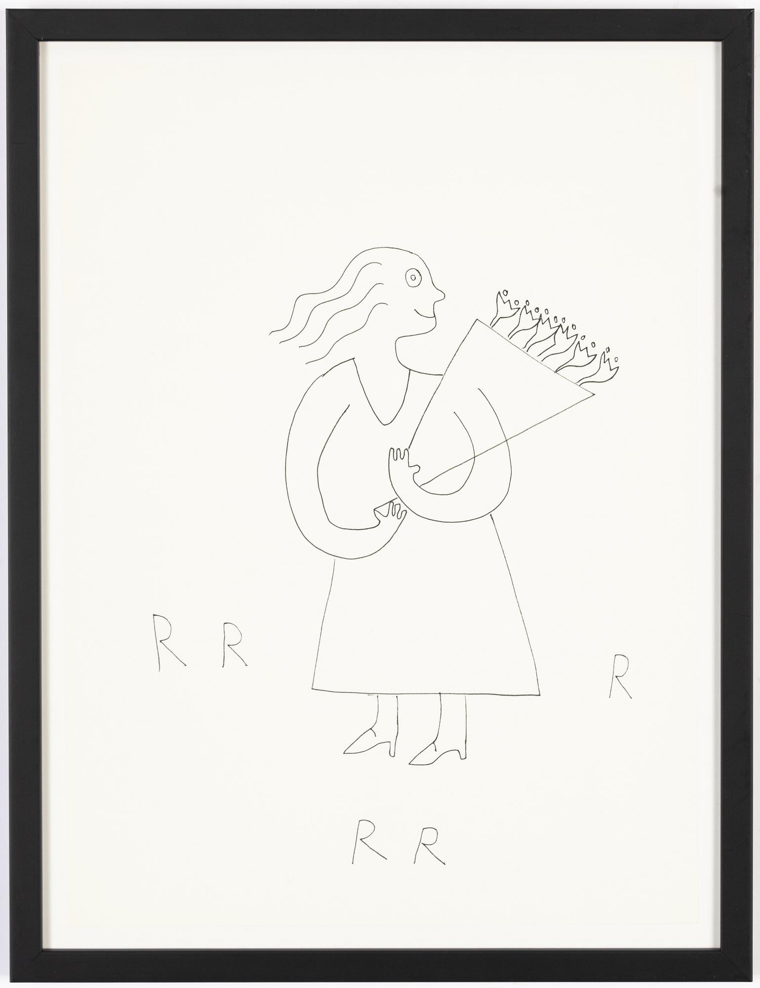 Roger Risberg, tuschteckning, signerad. Utförd 2008.