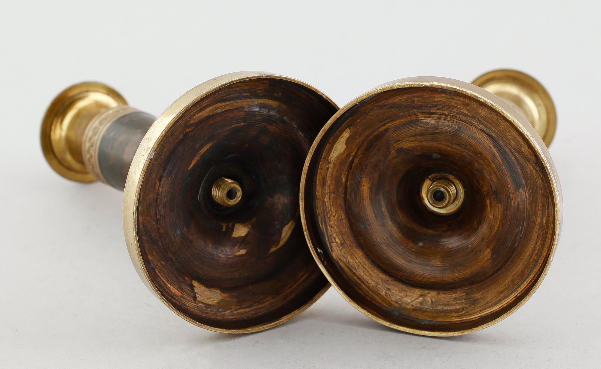 LJUSSTAKAR, 1 par, empirestil, 1900-talets första hälft.