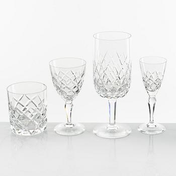 45 glass service parts, Gunnar Cyrén 'Karolina' and Ingeborg Lundin, 'Elisabeth' Orrefors.