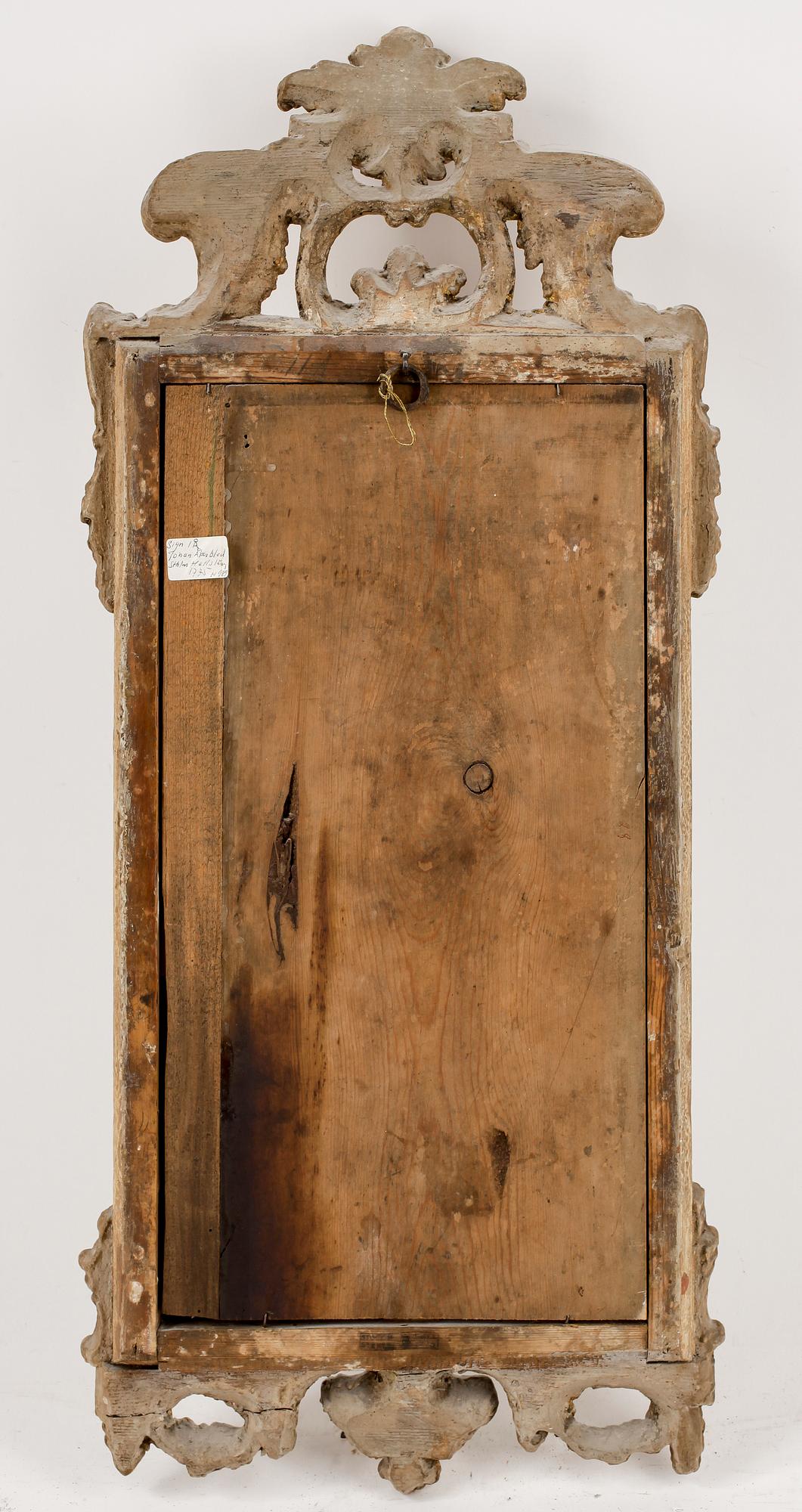 SPEGEL, rokoko, Johan Åkerblad (mästare i Stockholm 1758-1799), Hallstämplad Stockholm 1775.