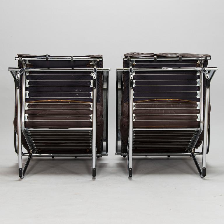Yrjö Kukkapuro, a pair of 'Remmi' lounge chairs for Haimi, 1970s.