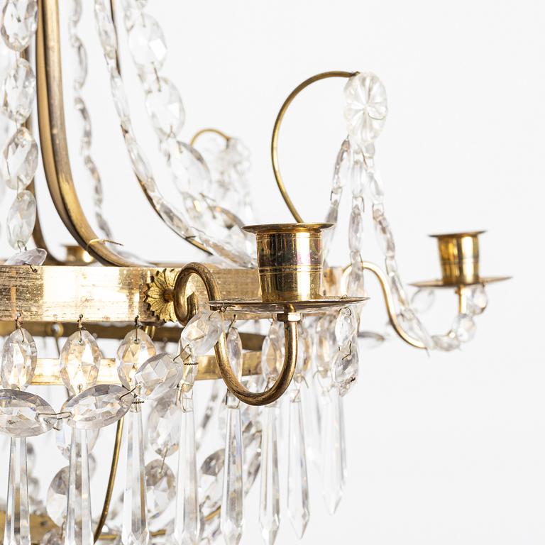A Gustavian style chandelier, 20th century.