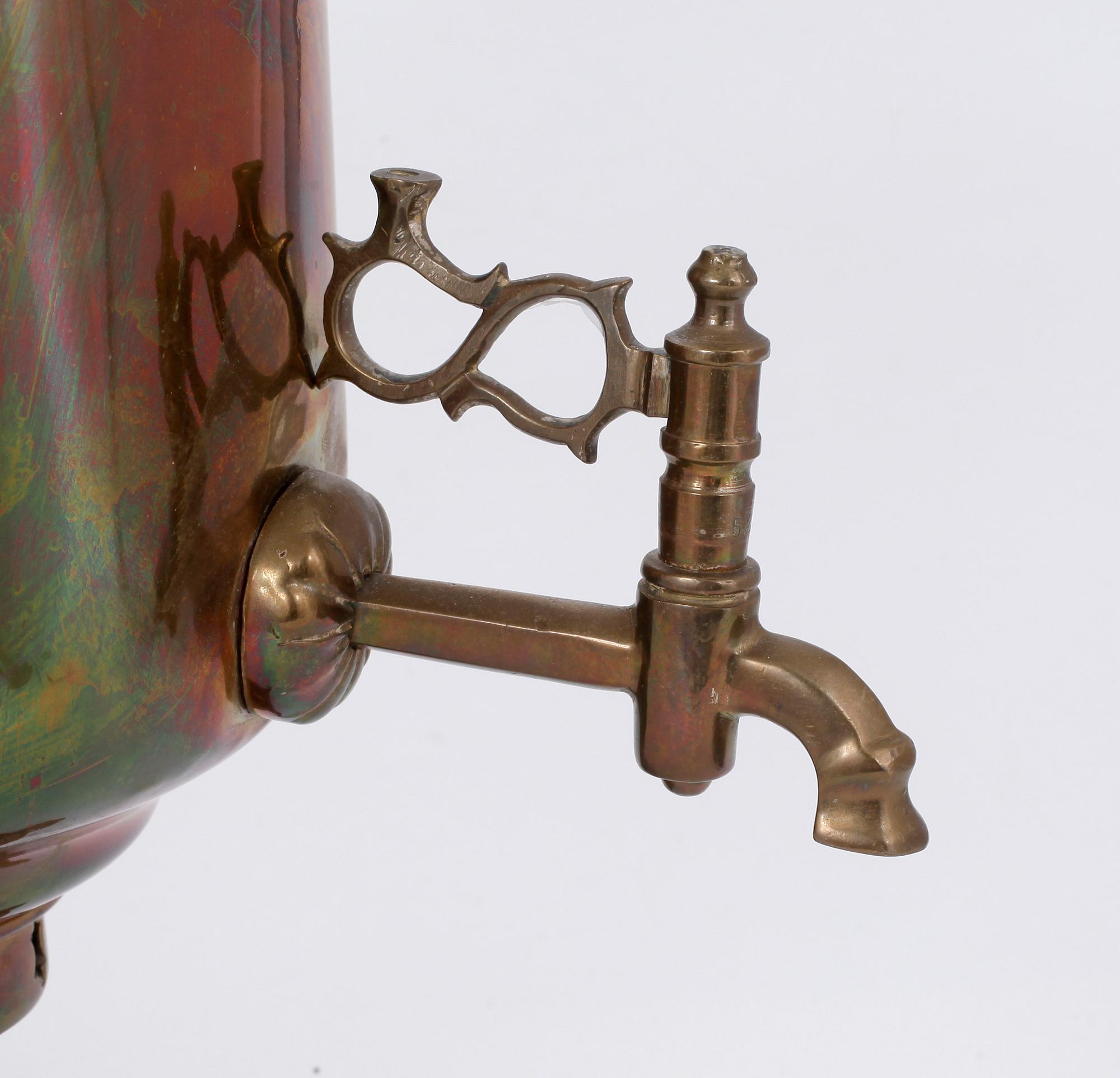 SAMOVAR, mässing, Ryssland, 1800-talets slut.