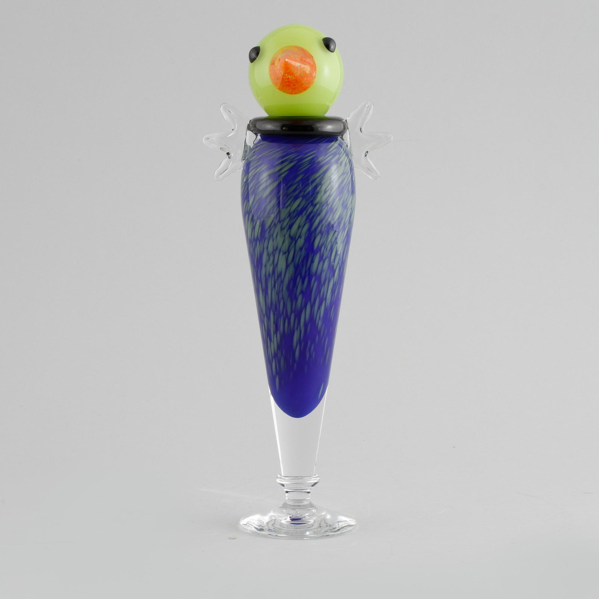 KARAFF, glas, Anna Örnberg, Strömbergshyttan, signerad samt numrerad 9654.