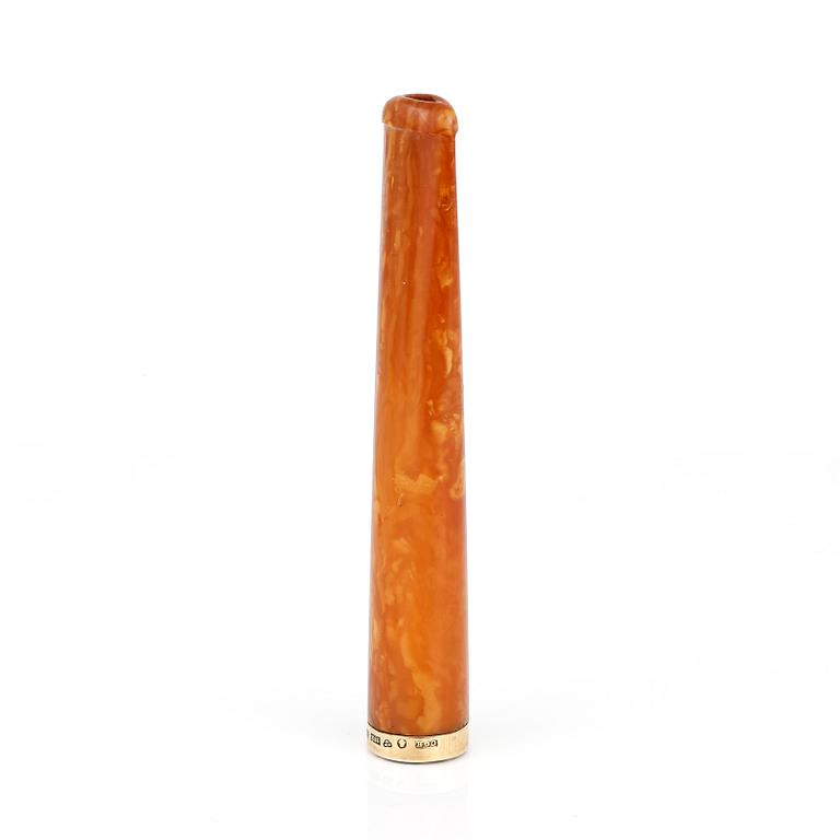 CIGARETTMUNSTYCKE, 18k  guld, CG Hallberg, 1928.