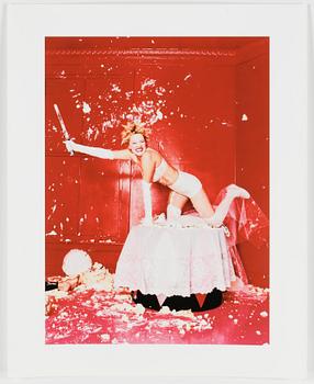 DAVID LACHAPELLE, "Drew Barrymore", triptyk, Fotografiska museet, numrerad 12/250, certifikat medföljer.