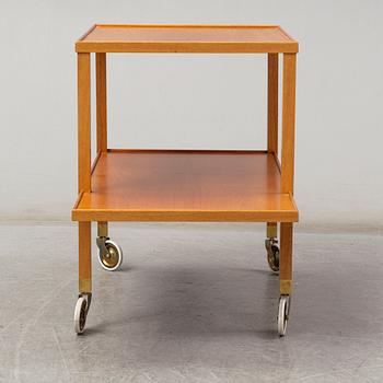 JOSEF FRANK, a model 470 walnut tea trolley for Svenskt Tenn, Sweden.