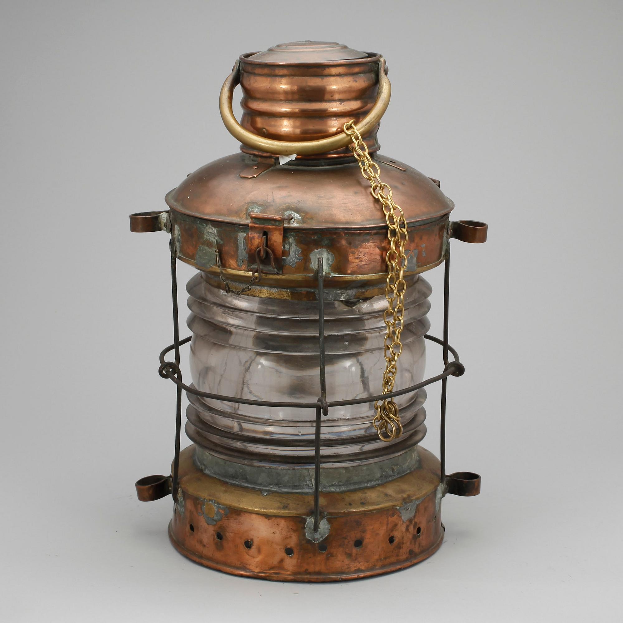 LANTERNA / ANKARLANTERNA, koppar, 1800/1900-tal.