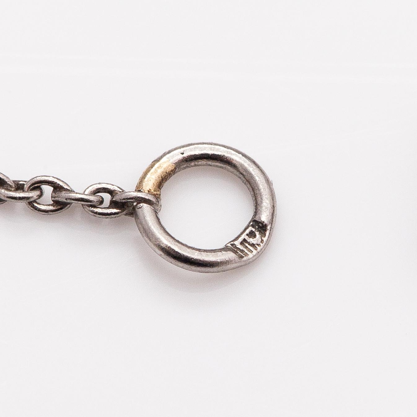Halsband, 14-18K vitguld och platina, diamanter ca 0.80 ct tot.