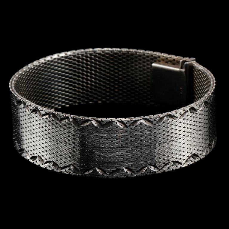 ARMLÄNK, silver, importstämplad, 1900-talets tredje kvartal. Vikt 49 g.