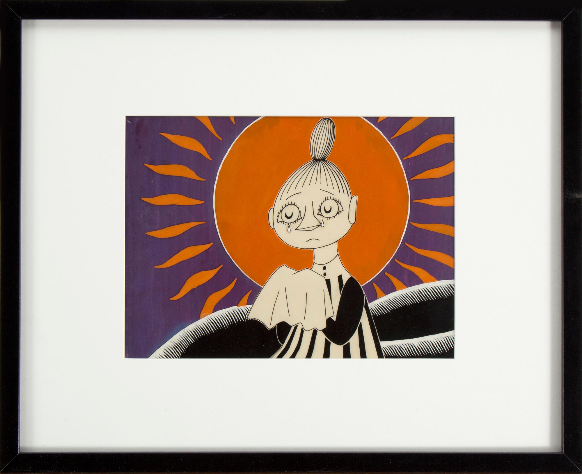 JAROMIR WESLEY, hand painted film cell", "Mumintrollet: Hur gick det sen?", 1993.