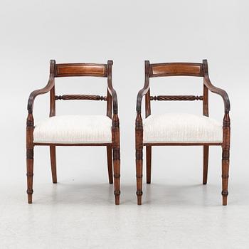 Stolar, 12 st, Regency stil, omkring år 1900.