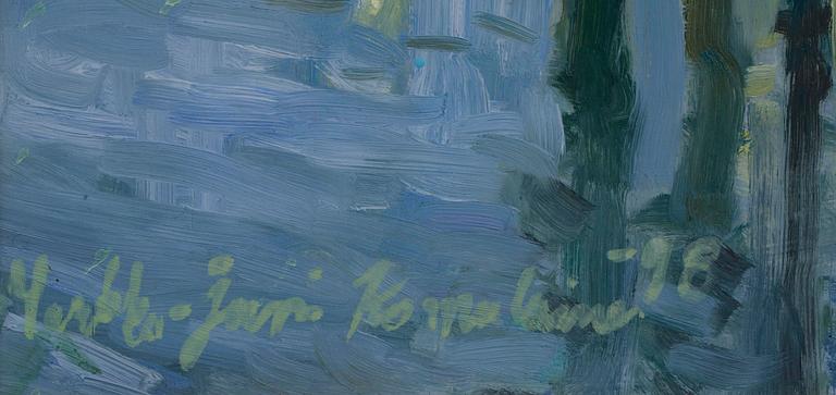 MARKKU-JUSSI KOMULAINEN, olja på skiva, signerad och daterad -98.