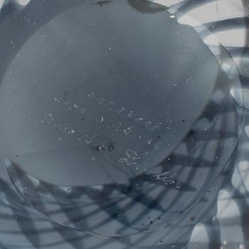 Ingeborg Lundin, skål/vas, glas, Orrefors 1966.