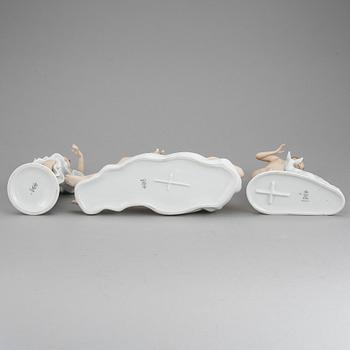 FIGURINER, 3 st, porslin, Wallendorf, 1900-tal.