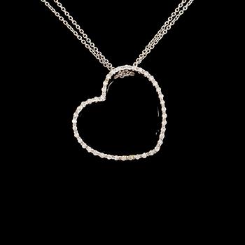 HÄNGE, 18k vitguld med briljantslipade diamanter, 0.35 ct, Italien. Vikt 8 g.
