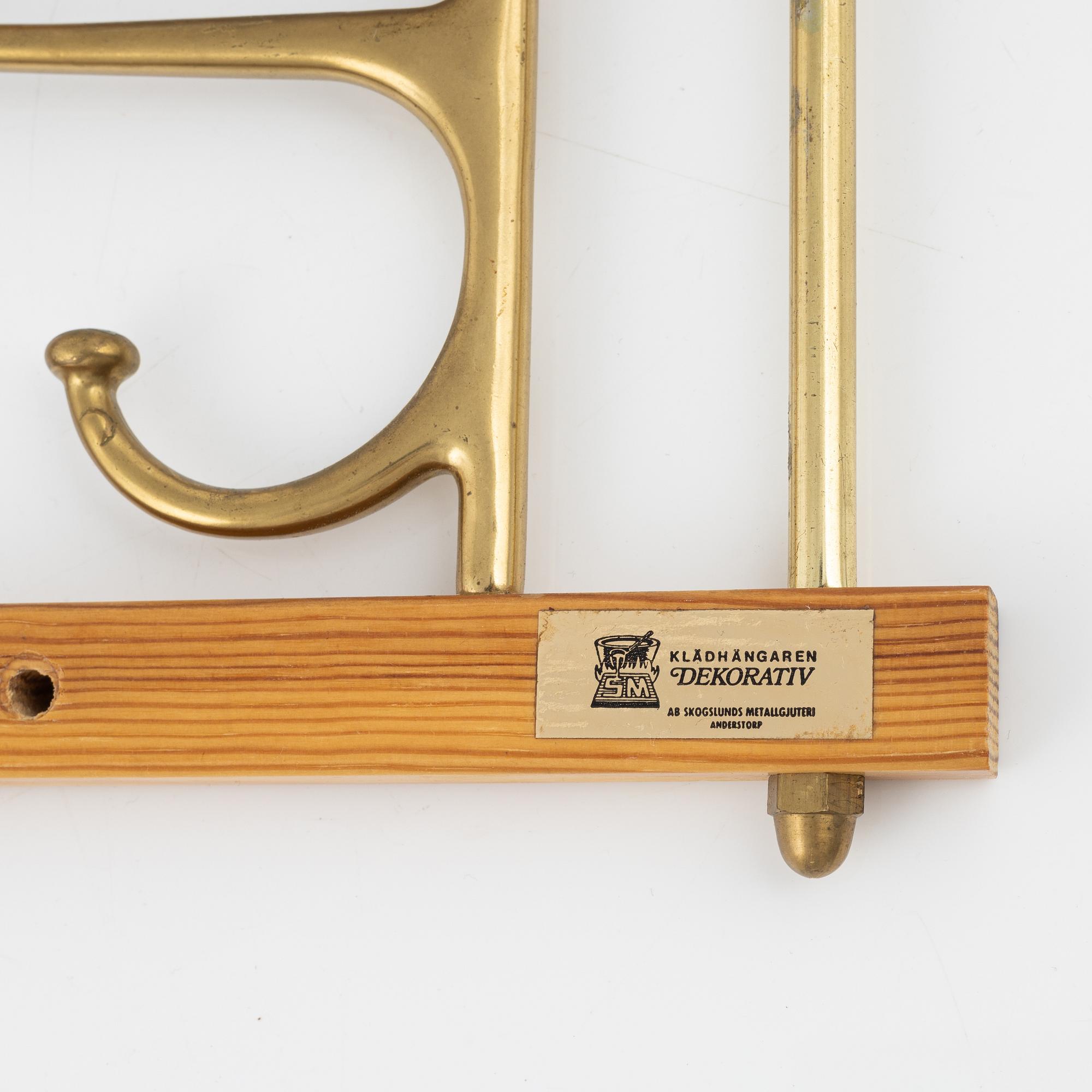 Klädhängare, "Dekorativ", Skogslunds Metallgjuteri, Anderstorp, 1950/60-tal.