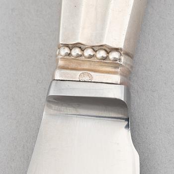 Johan Rohde, a 'Konge/Acorn' sterling silver cake knife, Georg Jensen, Denmark, after 1945.