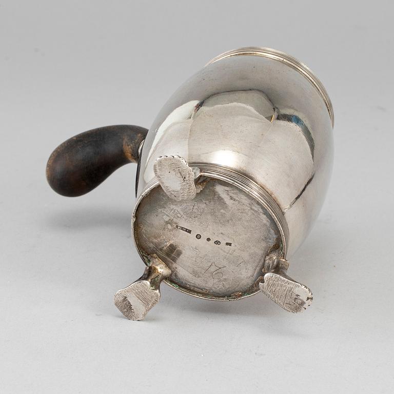 A Swedish early 19th century silver coffee-pot, mark of Daniel Hallman, Stockholm 1815.