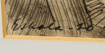 UUNO ESKOLA, 2 piirrosta, signeerattu ja päivätty Dresden 1919 & -20.