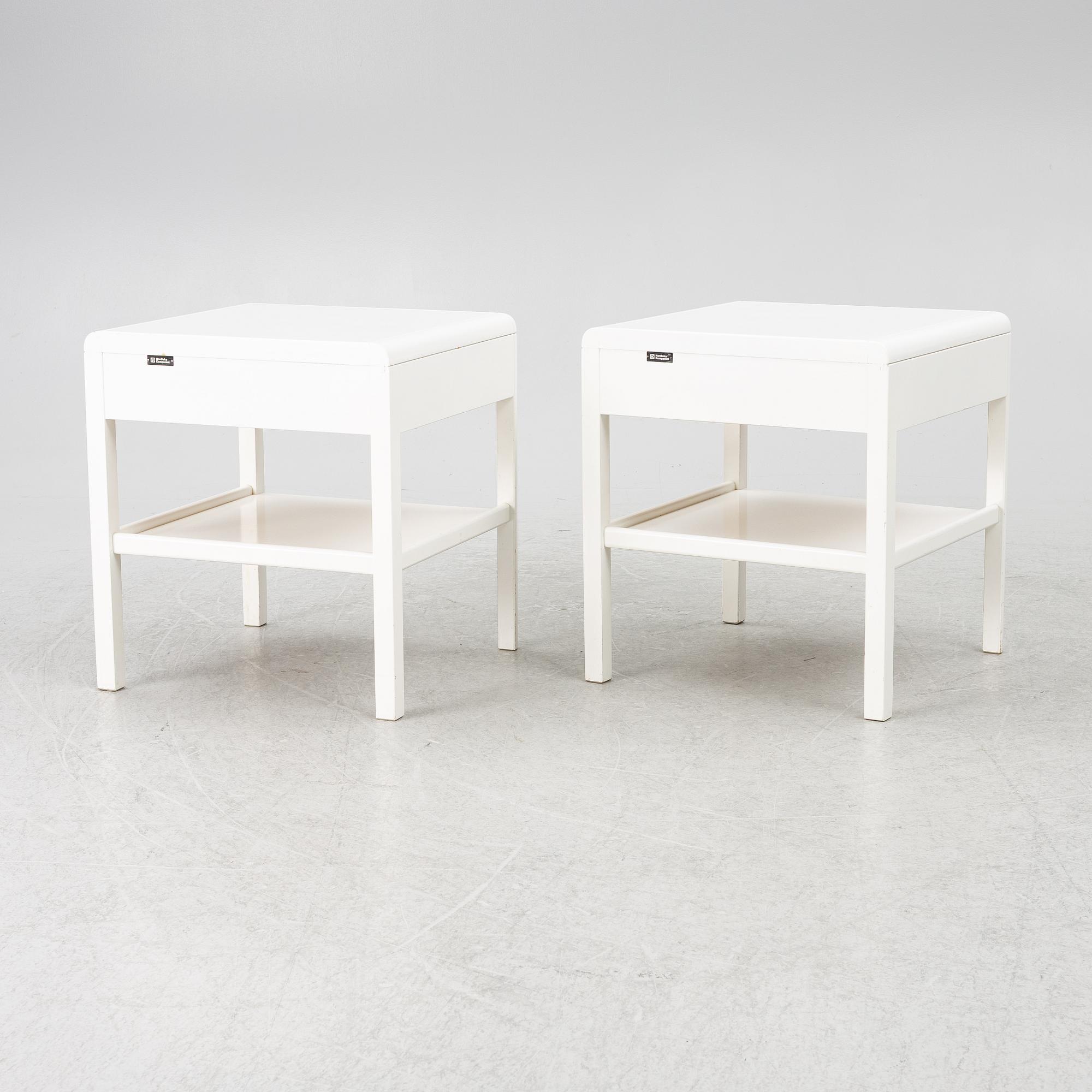 Nordiska Kompaniet, a pair of bedside tables, second half of the 20th century.