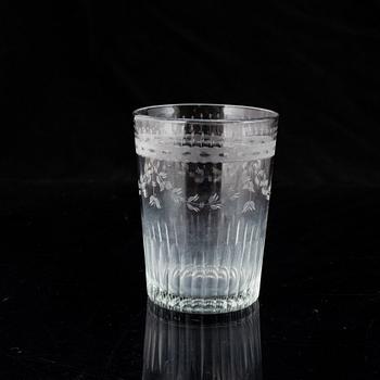 SELTERGLAS, 15 stycken, snarlika. Empire, 1800-tal.