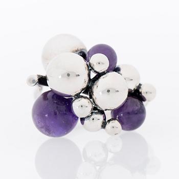 RING, "Moonlight grapes", Georg Jensen, silver, ametister.