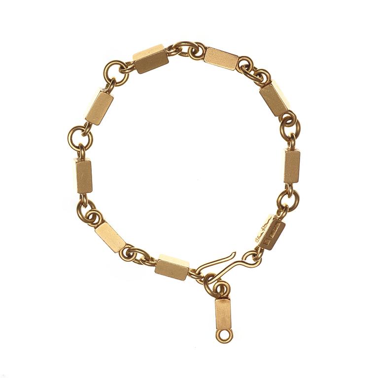 WIWEN NILSSON, armband, Lund 1973, 18k.