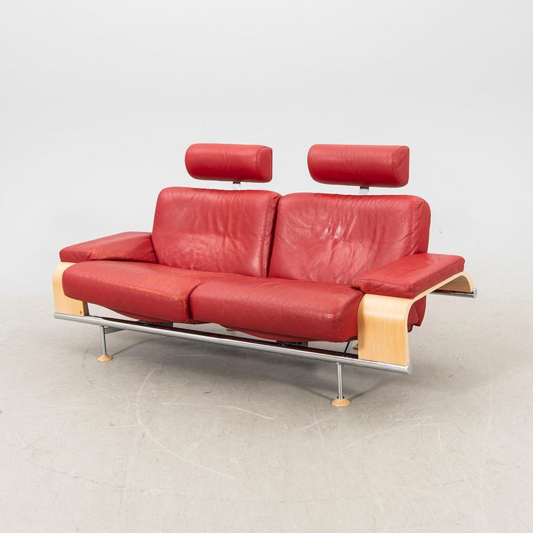 An Åke Fribyter leather sofa 'Leo' from Nelo Knislinge around year 2000.