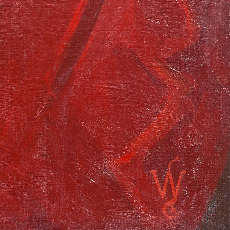 SVEN WESTMAN, olja på pannå, signerad. 1950-tal.