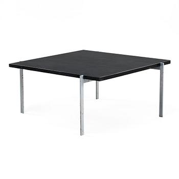 401. Poul Kjaerholm, a 'PK-61' steel and black stone top table, E Kold Christensen, Denmark 1960's.