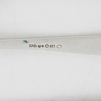 Jacob Ängman, a 129-piece Swedish silver cutlery, model 'Rosenholm', including GAB Stockholm, 1969.