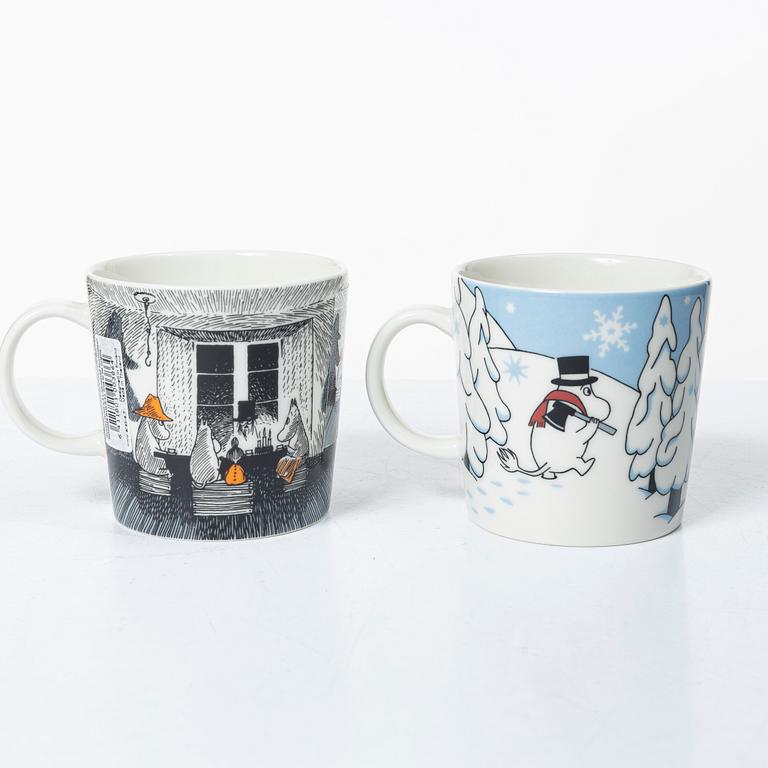 Arabia, 29 Moomin mugs, Finland.