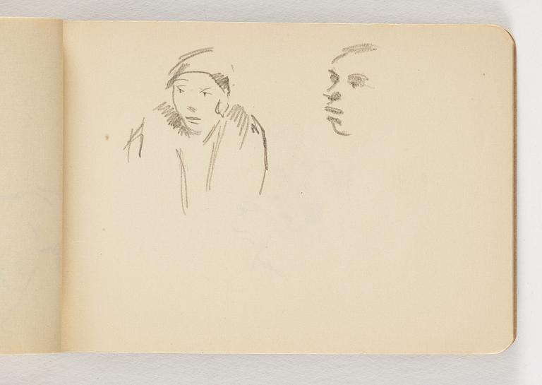 Lotte Laserstein, 10 små skissblock med teckningar.