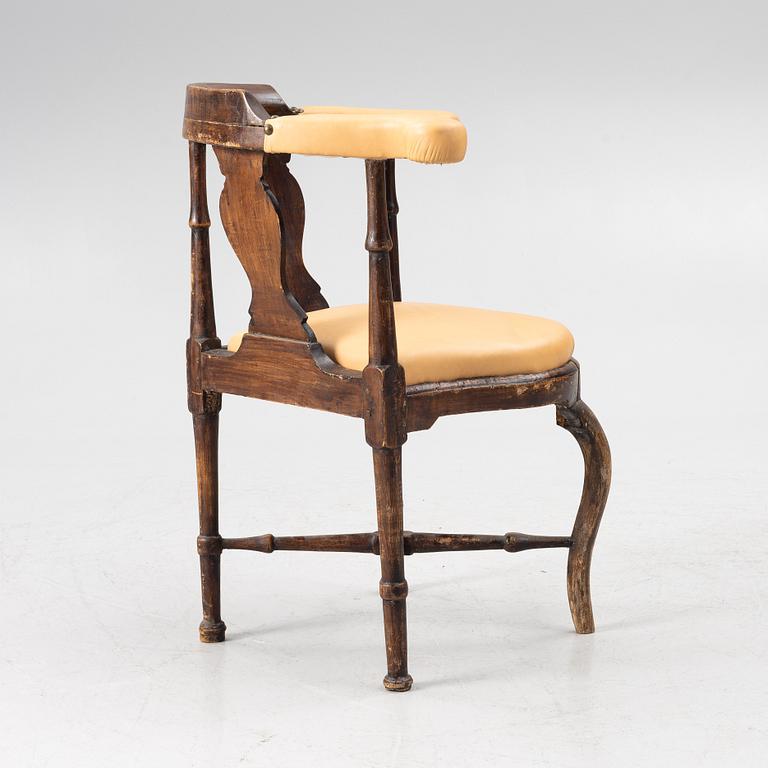 Powder chair, 18th century,.
