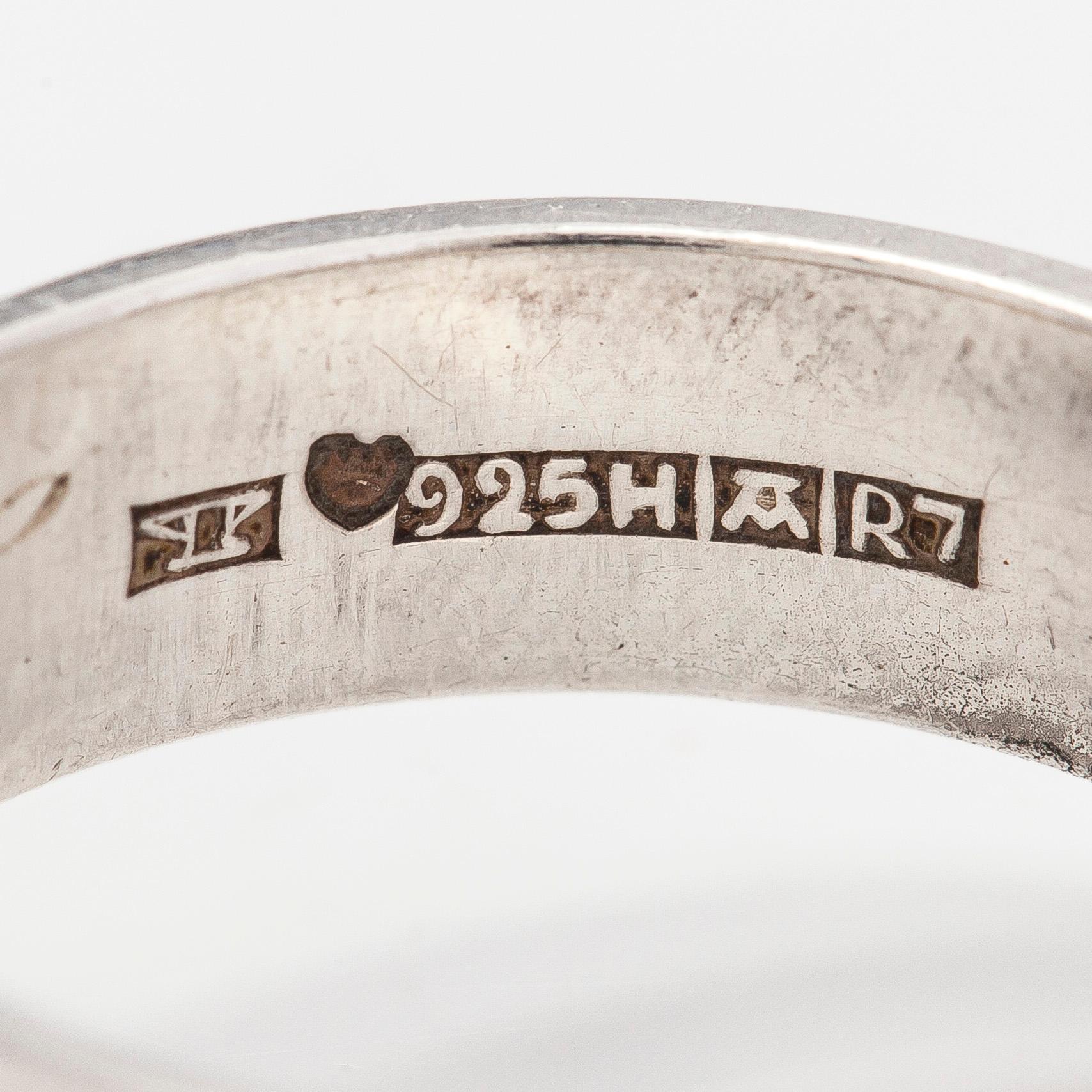 Elis Kauppi, sormus, ametisti, hopea, Kupittaan Kulta, Turku 1970.