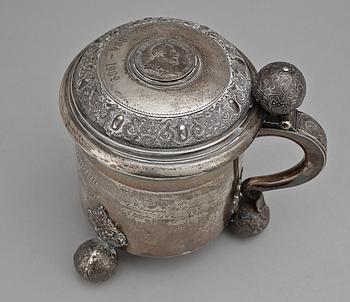 DRYCKESBÄGARE, silver, GAB, Stockholm, 1901. Tot vikt ca 669g.