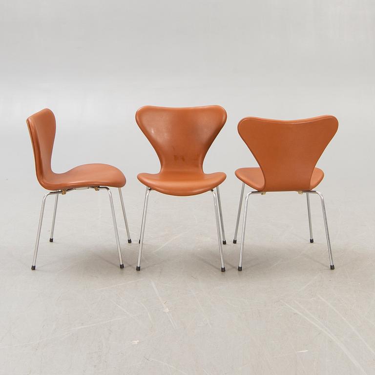 Arne Jacobsen, stolar 6 st "Sjuan" för Fritz Hansen Danmark 1900-talets senare del.