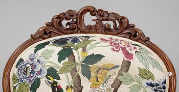 FÅTÖLJ, nyrokoko, 1800-talets andra hälft.