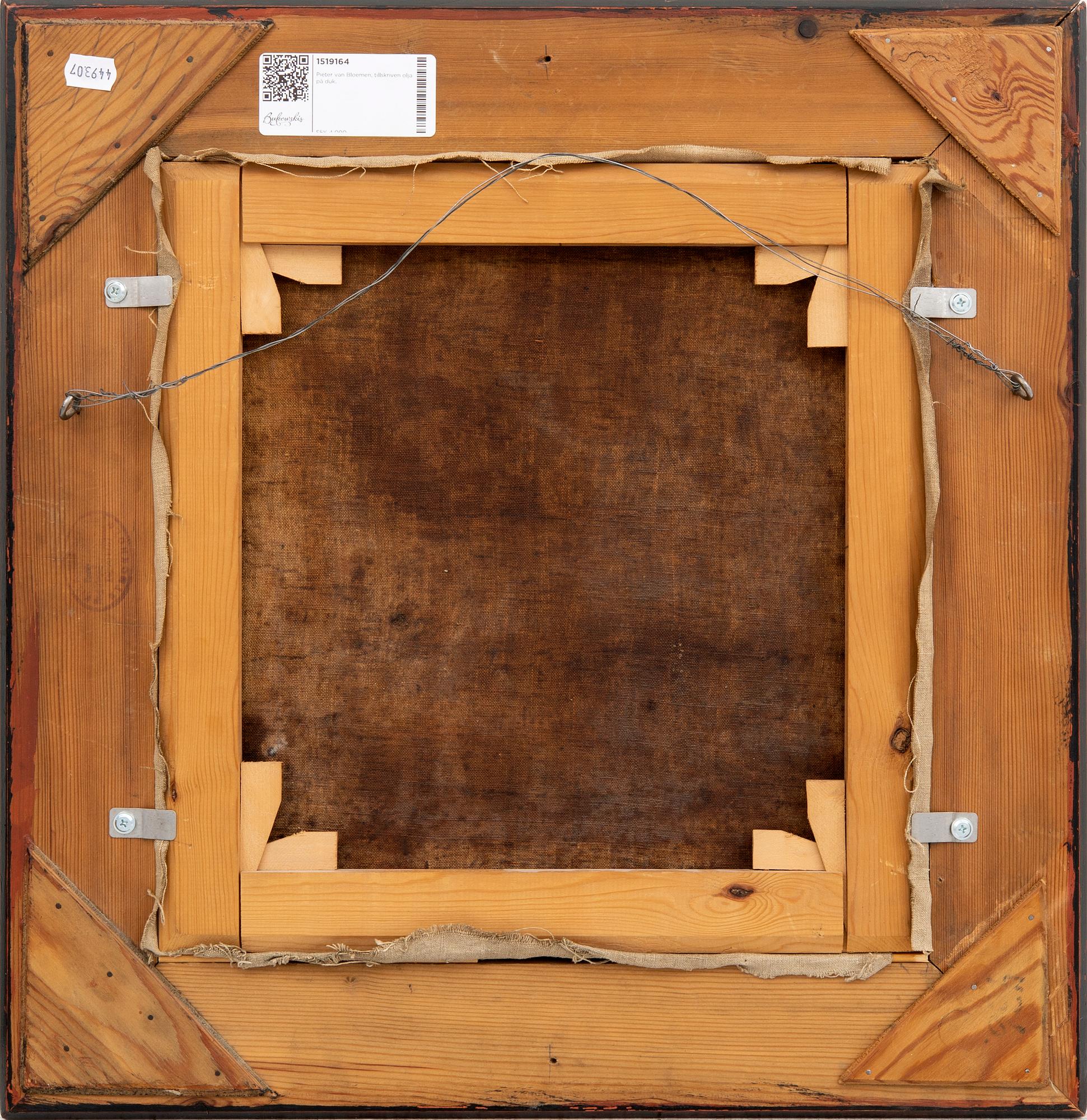 Pieter van Bloemen, attributed oil on canvas.