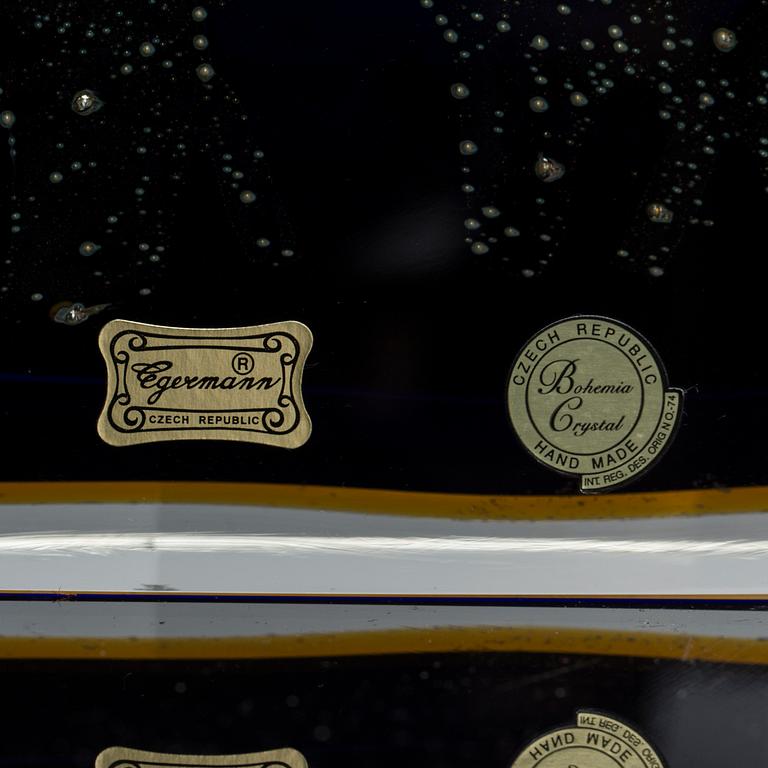 VAS, glas, Pavel Hlava, Bohemia, Tjeckoslovakien, etsad signatur samt etikett.