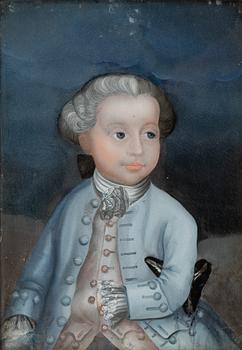 Glass paintings, Sweden, 3 pcs, 18th century.