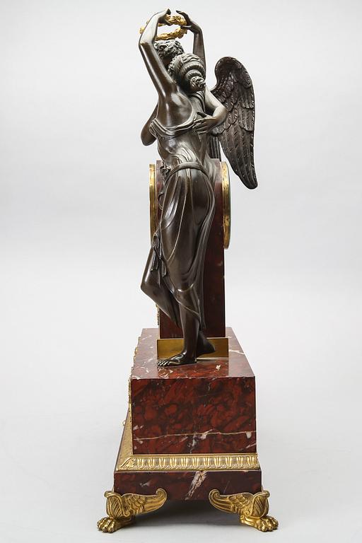 A French empire mantle clock signed Lesage eléve de Breguet.