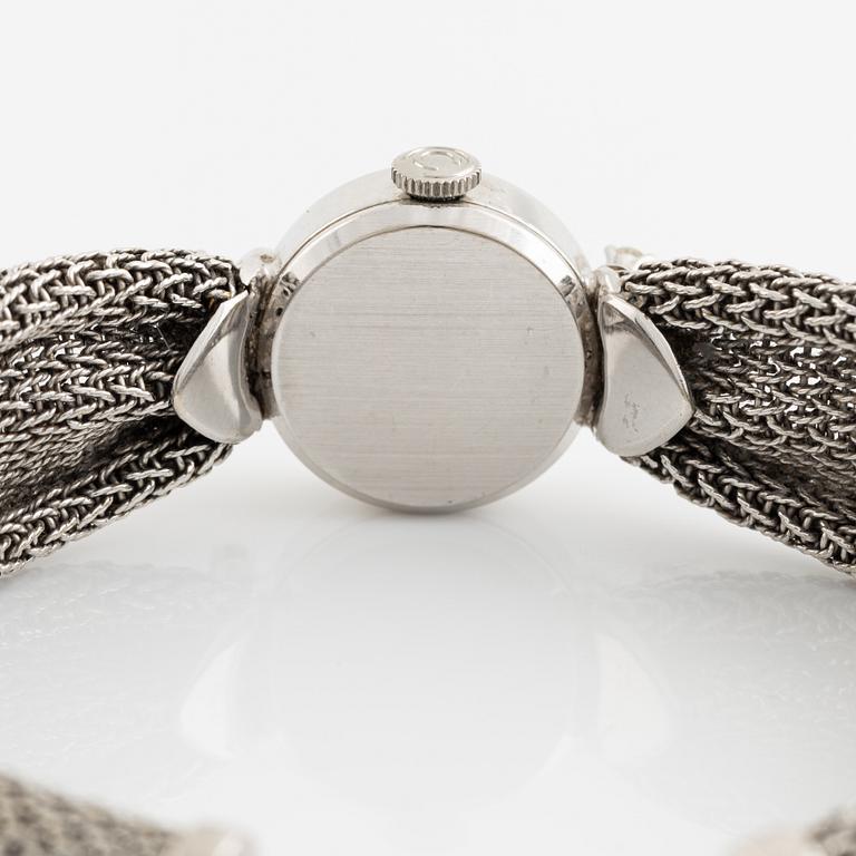 White gold and brilliant cut diamond cocktail watch.