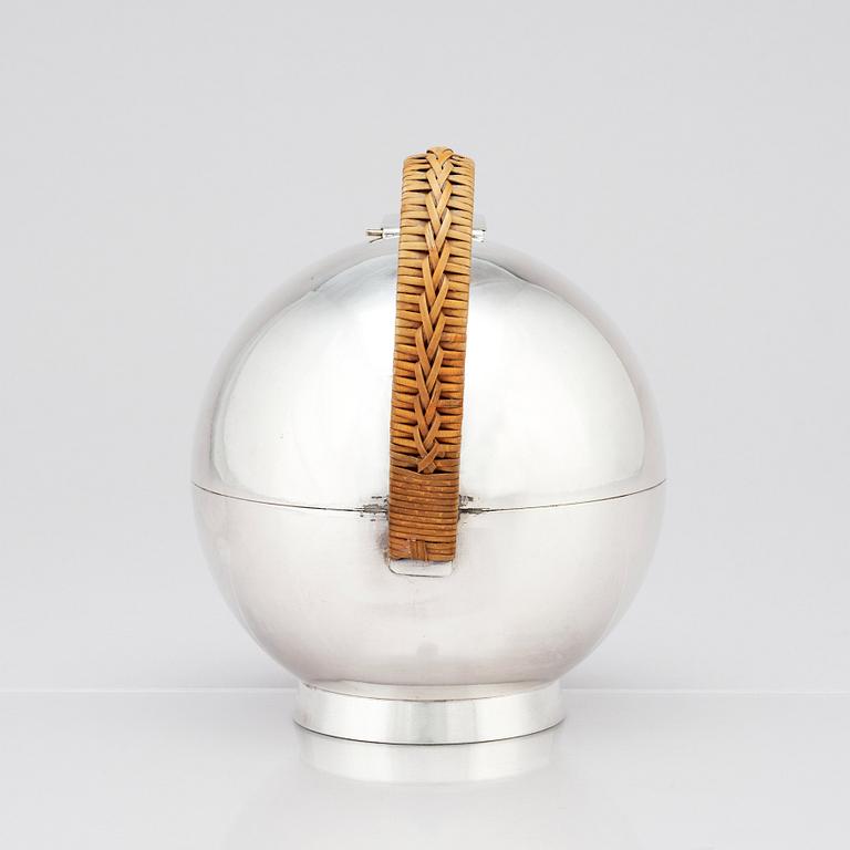 Sylvia Stave, an alpacca hot water jug, C.G. Hallberg, Stockholm 1930s. This model was designed around 1932/1933,