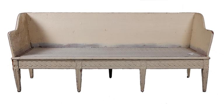 TRÅGSOFFA, gustaviansk, sent 1700-tal.