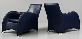 FÅTÖLJER, ett par, "Loge", Gerard Van den Berg, Montis, 1989.